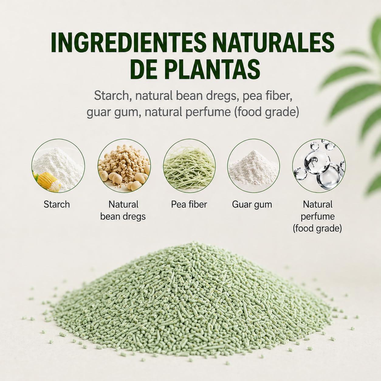Arena para Gatos de Tofu Aglomerante 10kg (20L), 100% Natural y Biodegradable, Soluble en Agua y Desechable por WC, Baja en Polvo, Control de Olores, 4 Aromas Disponibles