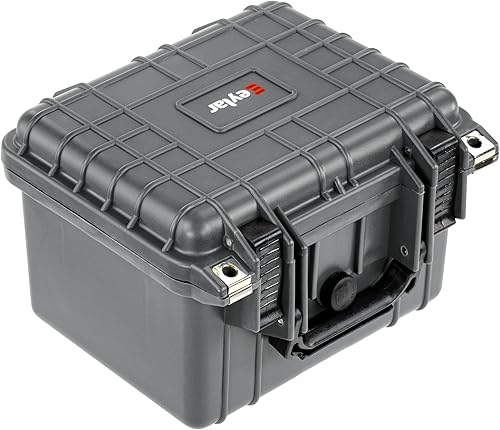 Miniatura 3 de Eylar Pequeño equipo de 10.62 pulgadas de profundidad, funda rígida para cámara impermeable con estándares TSA de espuma (gris)