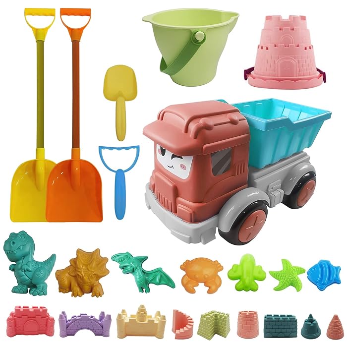 Buy IOKUKI Long Shovels Sand Toys Set with Mesh Bag Including a Dump