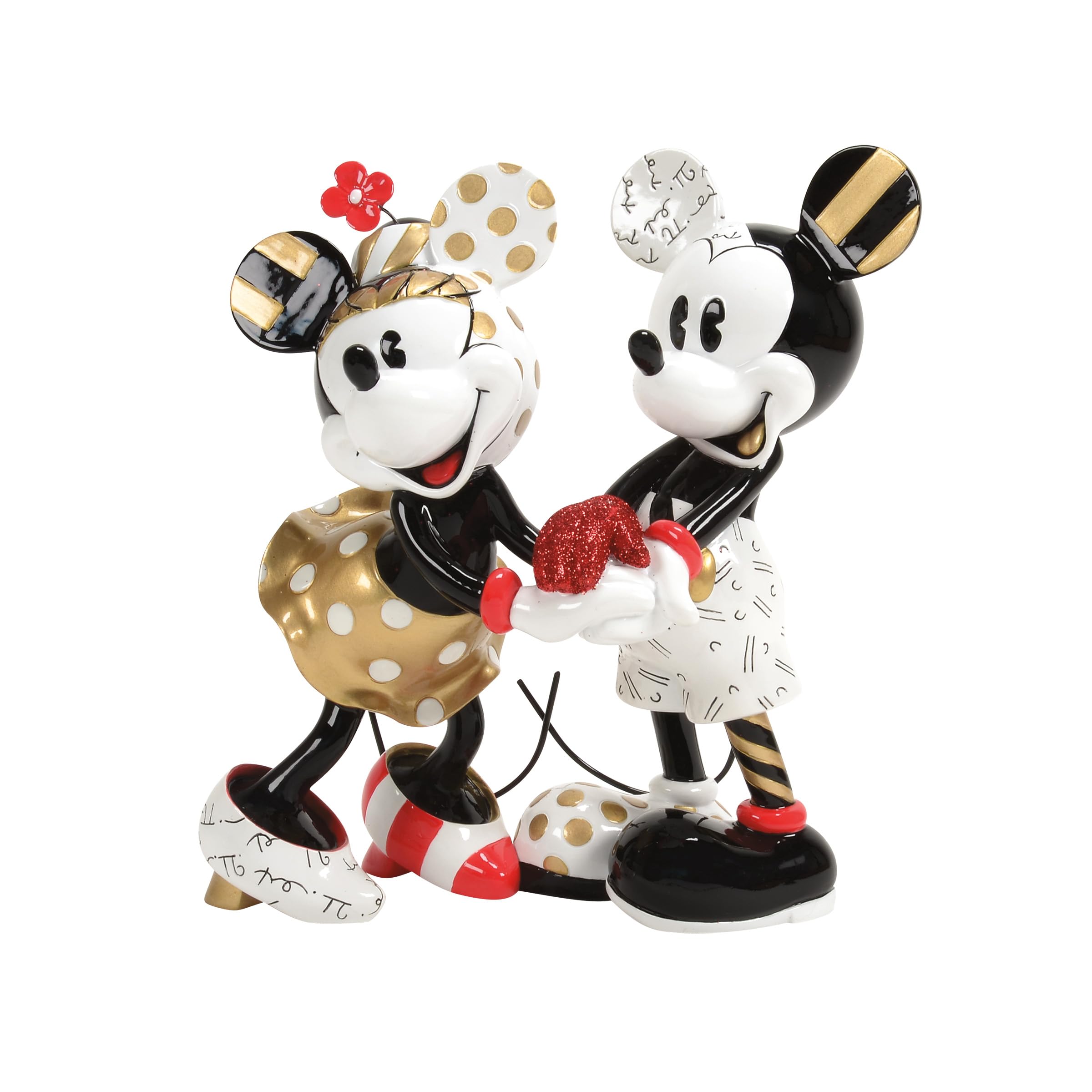 Enesco Disney Britto Minnie and Mickey Mouse Midas Touch Figurine, 7.8 Inch, Multicolor