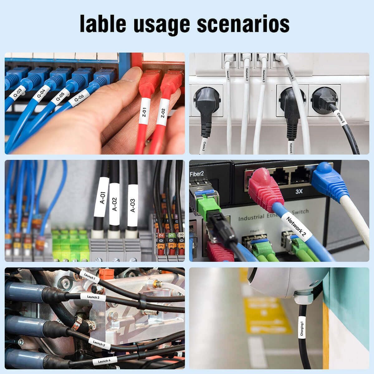 GREENCYCLE 4 Pack Heat Shrink Label Compatible for Brother Ptouch Hse231 Hse-231 Hs-231 Hs231 Heat Shrink Tube Label Tape Hse 11.7mm 0.46" Black on White Label Tape for PTD400 PT-P710BT E300 E500 P900 - Image 6