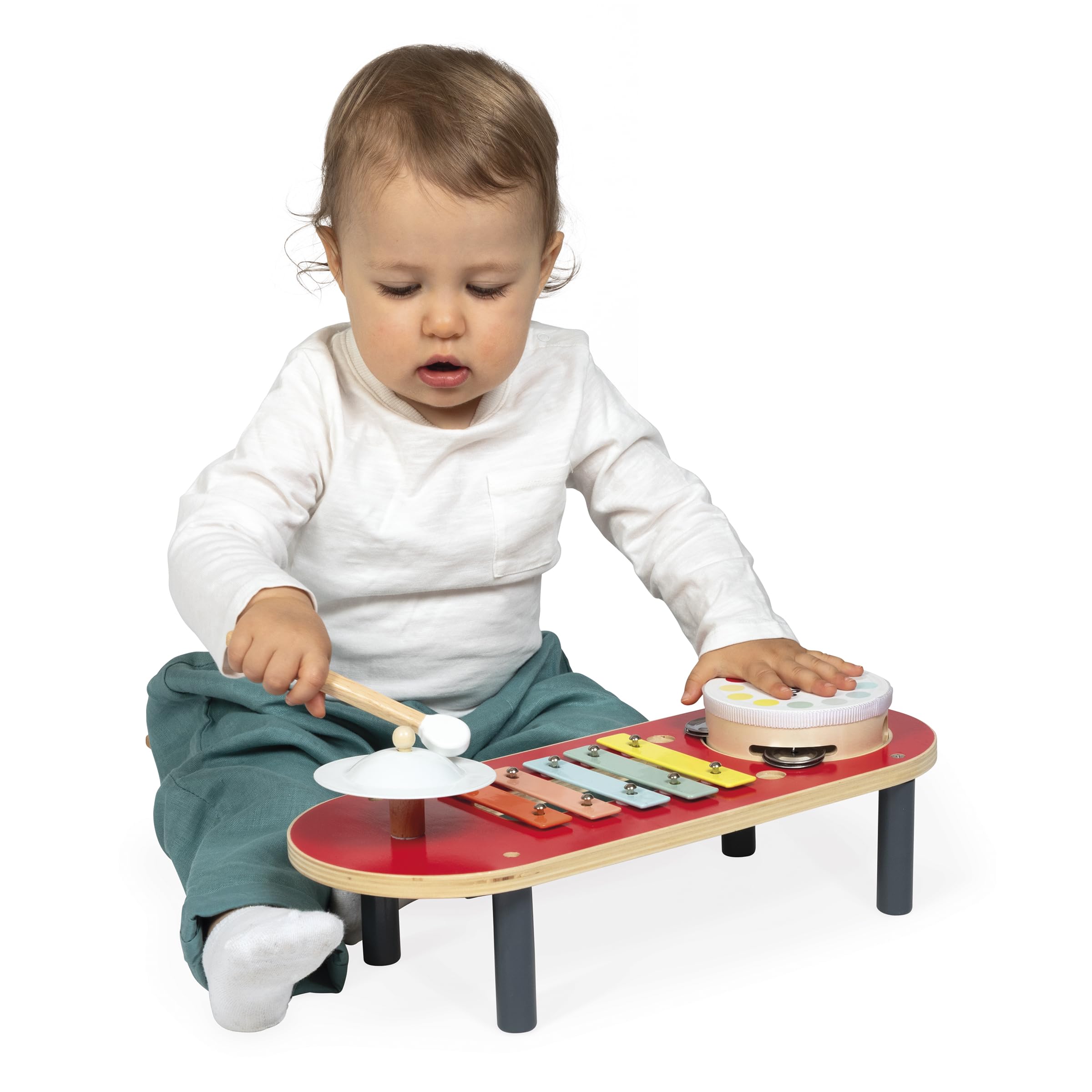 Janod - Wooden Musical Table - Children's Musical Instrument - Imitation and Musical Early Learning Toy - From 18 months - Image 3