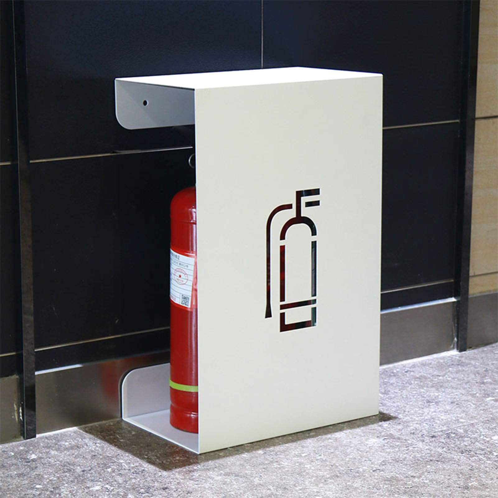 Extintor de incendios con señal indicadora, funda de seguridad decorativa para soporte de bomberos