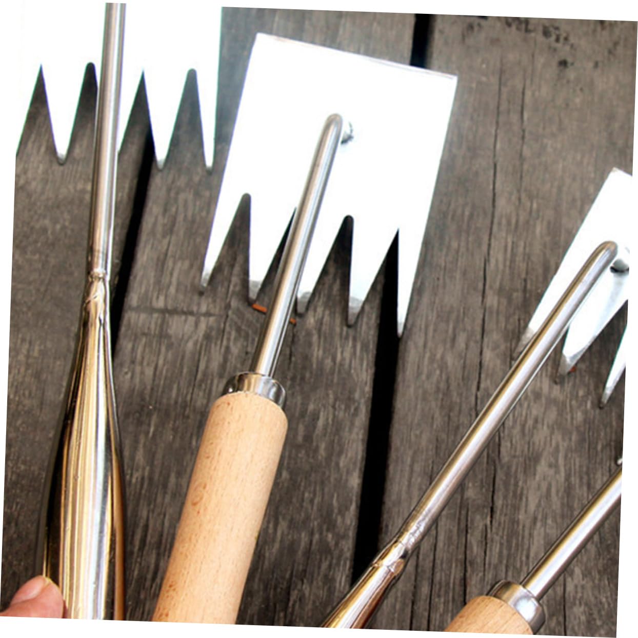 Sosoport 3 Stück Jätwerkzeuge Werkzeuge zum Unkrautjäten im Garten Gartenwerkzeug Jäter Entwurzelungswerkzeug Picker kleiner Rechen für die Gartenarbeit Unkrautstecher Rostfreier