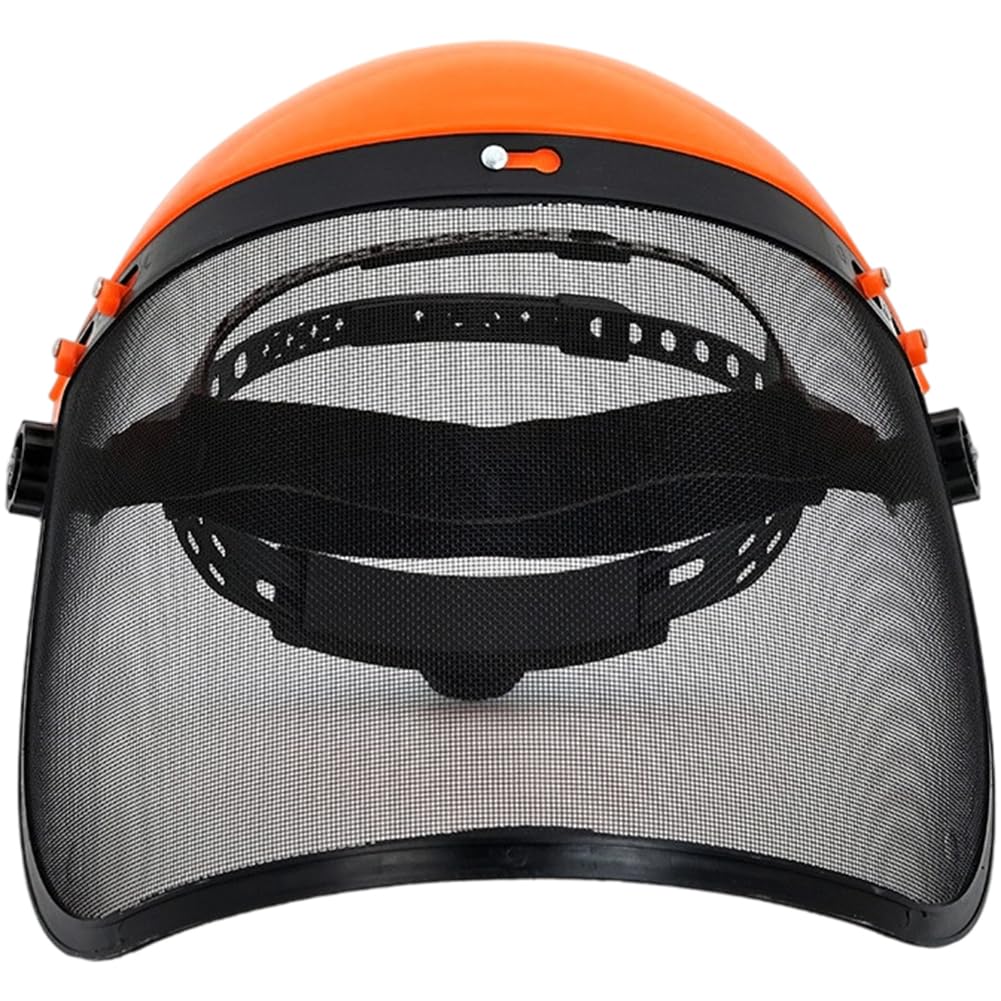 Baokuan Stainless Steel Garden Grass Trimmer Safety Helmet Hat with Full Face Mesh Protective Mask for Brush Cutter Forestry Protection