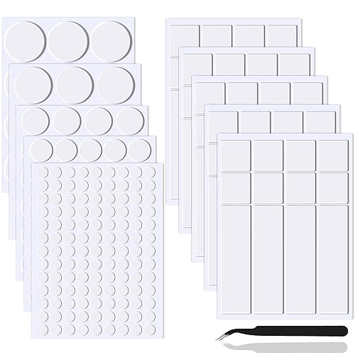 BABORUI Juego de 7 cintas adhesivas de doble cara, 260 piezas de masilla adhesiva extraíble para pared, metal, vidrio, cerámica, tiras de pegamento