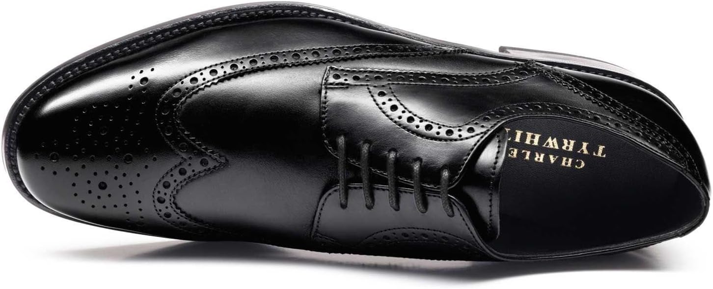 Charles Tyrwhitt Black Hedley Wingtip Brogue Shoes