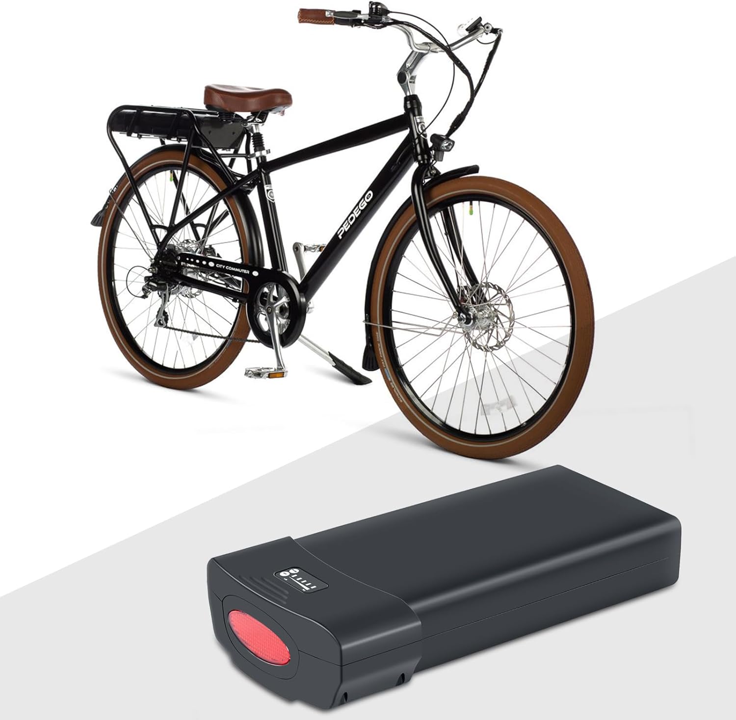 Yose Power 36V 13Ah Electric Bike Battery Pack for 800W 750W 500W 350W 300W 250W Motor Electric Bicycle and Tricycle Battery for Rack/Rear Frame Replace for Pedego Without Charger