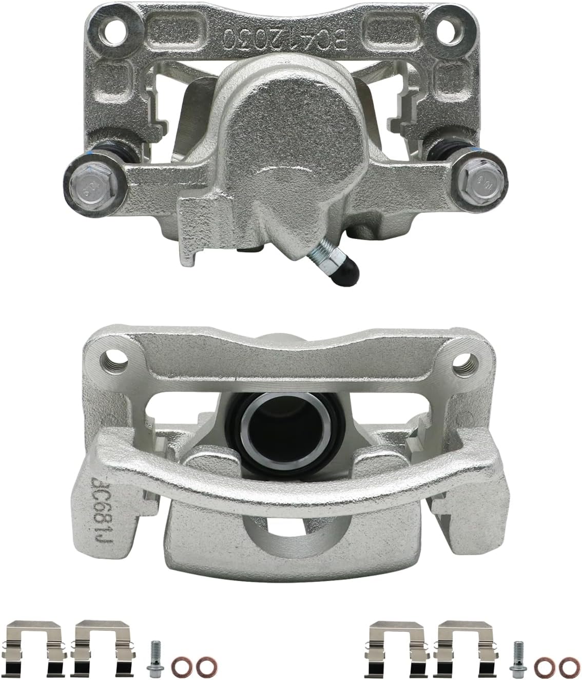 Chefull Rear Disc Brake Caliper with Bracket fit for Chevy Captiva Sport 08-15/Equinox 07-17, GMC Terrain 10-17,Pontiac Torrent 07-09,Saturn Vue 08-10,Rear Driver and Passenger, 18-B5040 18-B5041