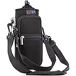 icolor Water Bottle Carrier Bag Holder 25/32/40/64oz,Adjustable Padded Shoulder & Handle Strap Sports Sling Hiking Pack,Insulated Neoprene Wide Mouth Bottle Sleeve
