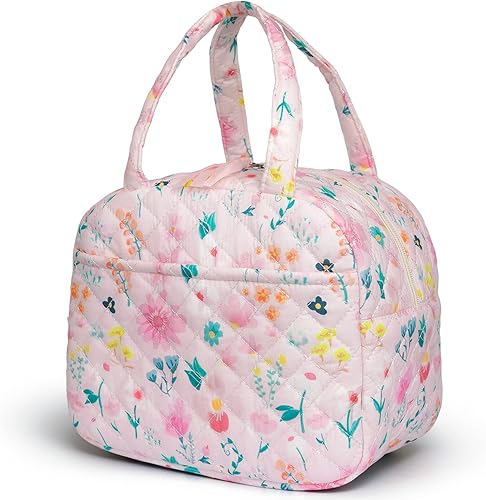 Miniatura 19 de Lonchera acolchada para mujeres, lonchera para niñas adolescentes, bonitas bolsas de almuerzo florales para el trabajo, escuela, oficina, picnic,