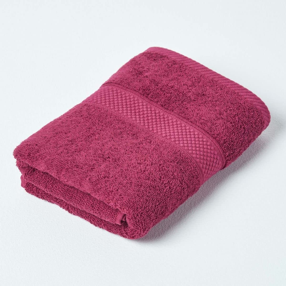 Homescapes (, Guest Towel) 100% Turkish Cotton 500 Gsm Burgundy