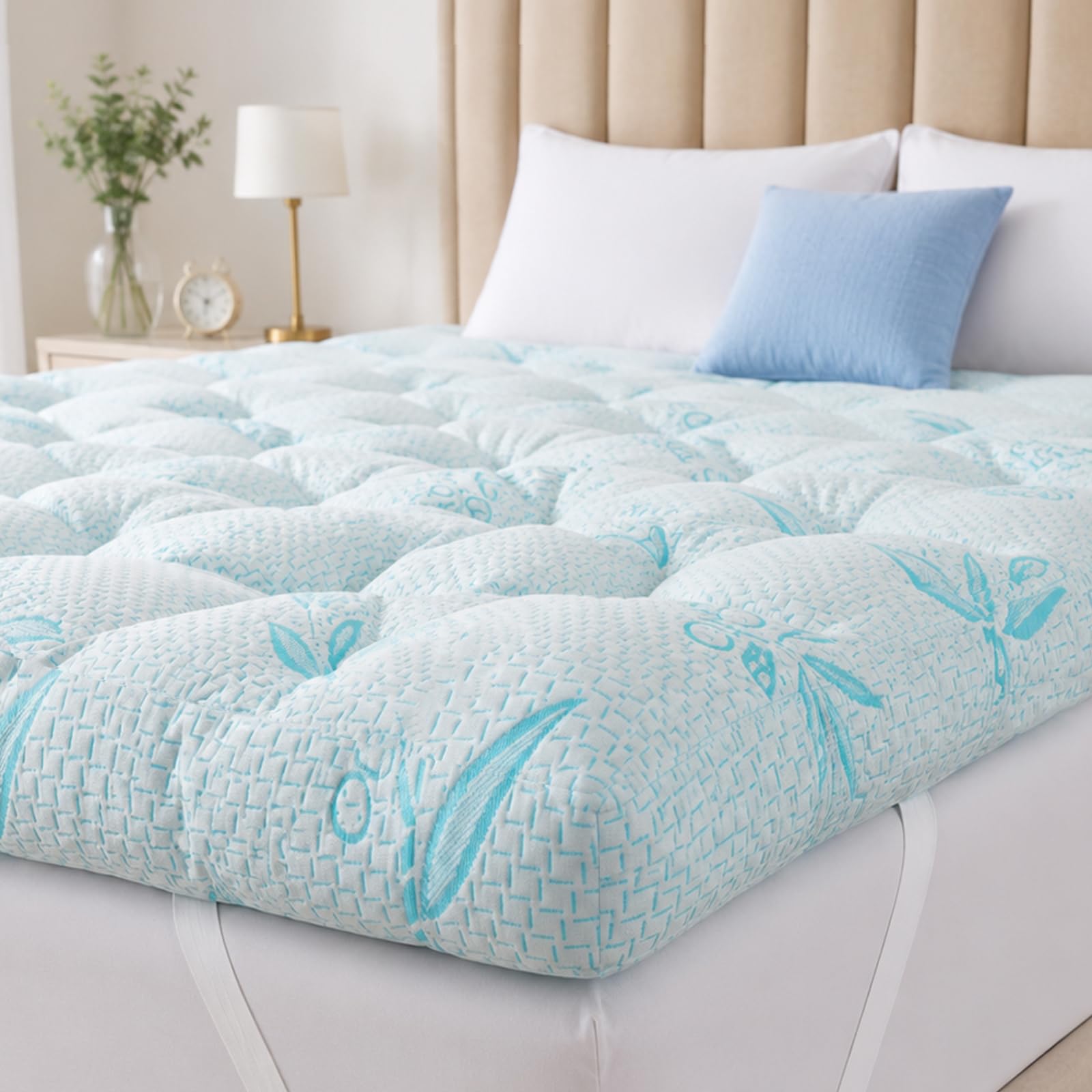 SHOUREN King Size 5 Inch Bamboo Mattress Topper
