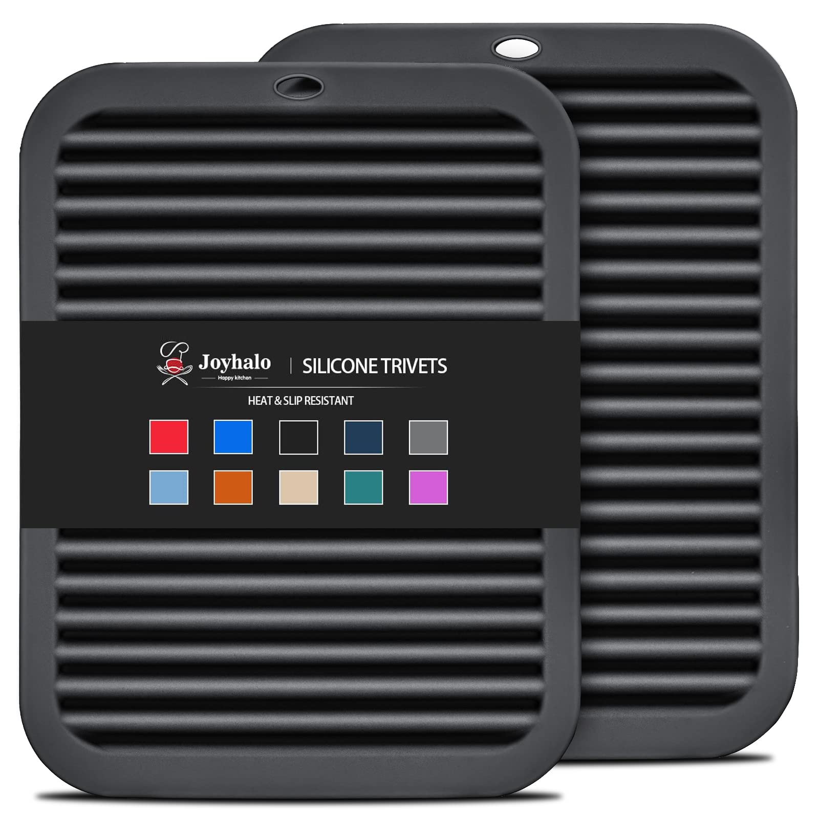 Joyhalo 2 Pack Square Trivets for Hot Dishes
