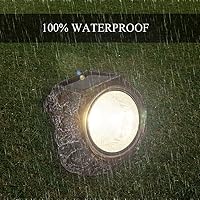 Vista 5 de EiGreen Solar Garden Rock Lights Outdoor, 2 Pack 10 LED Waterproof Solar Powered Rock Light，Yard Landscaping Spotlights, for Indoor and Outdoor