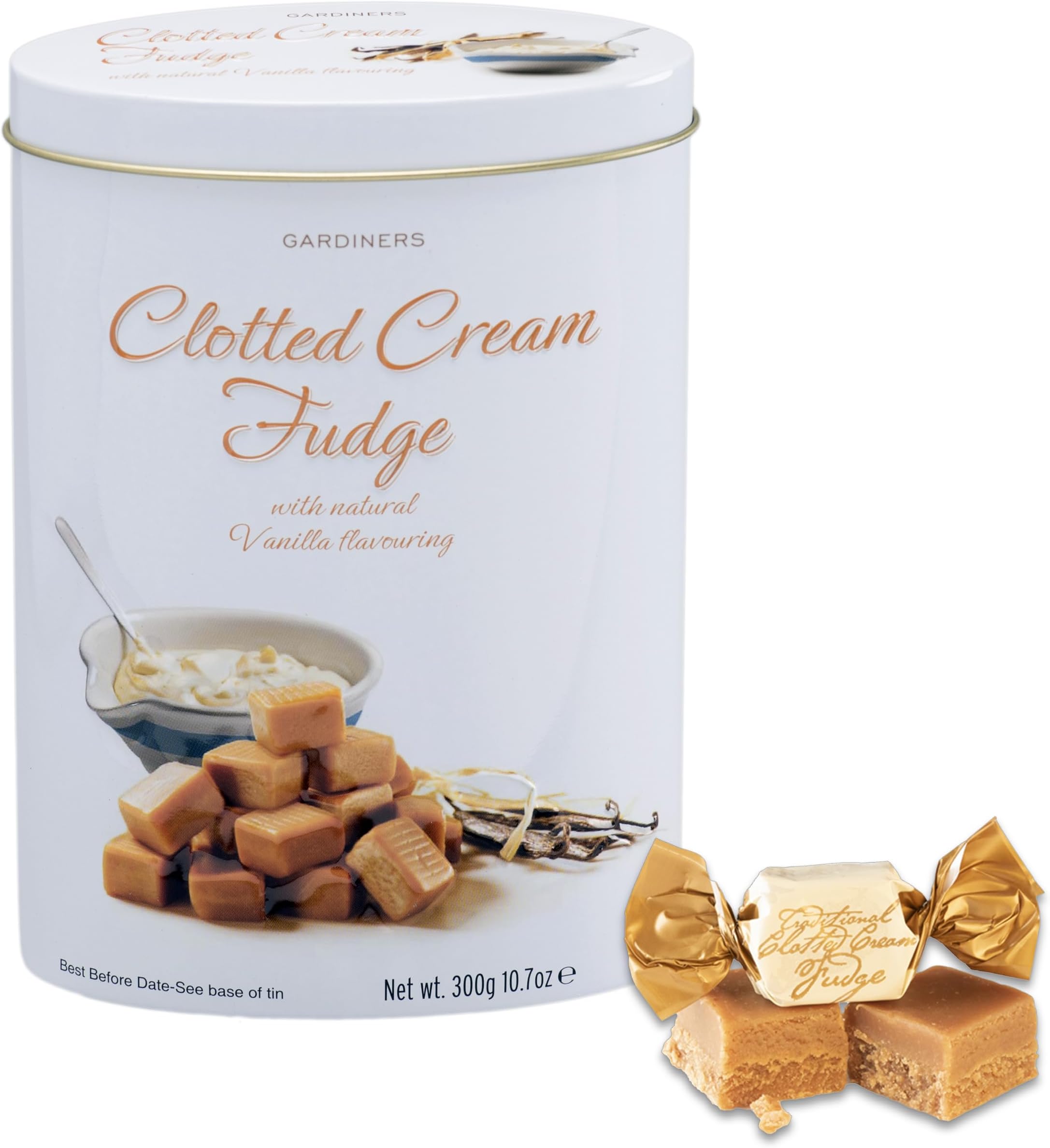 Luxury Clotted Cream Fudge Tin 300 g