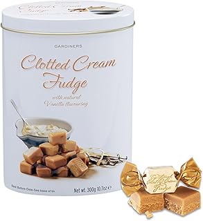 Gardiners of Scotland Handmade Fudge 300g Tin, Clotted Cream Fudge