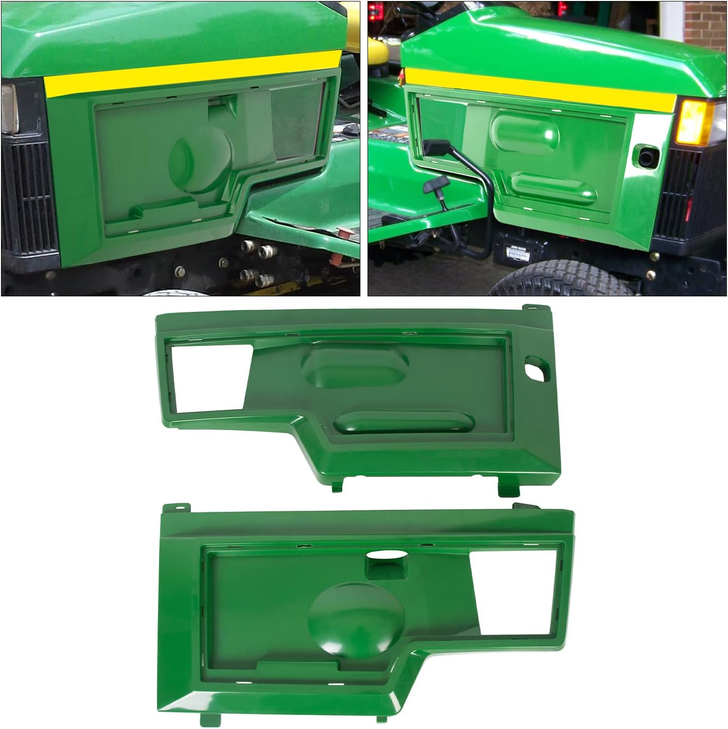 Pair Side Panel Screen Kit Compatible with John Deere 415 425 445 455 Replacement for AM128982 AM128983 Left & Right Side