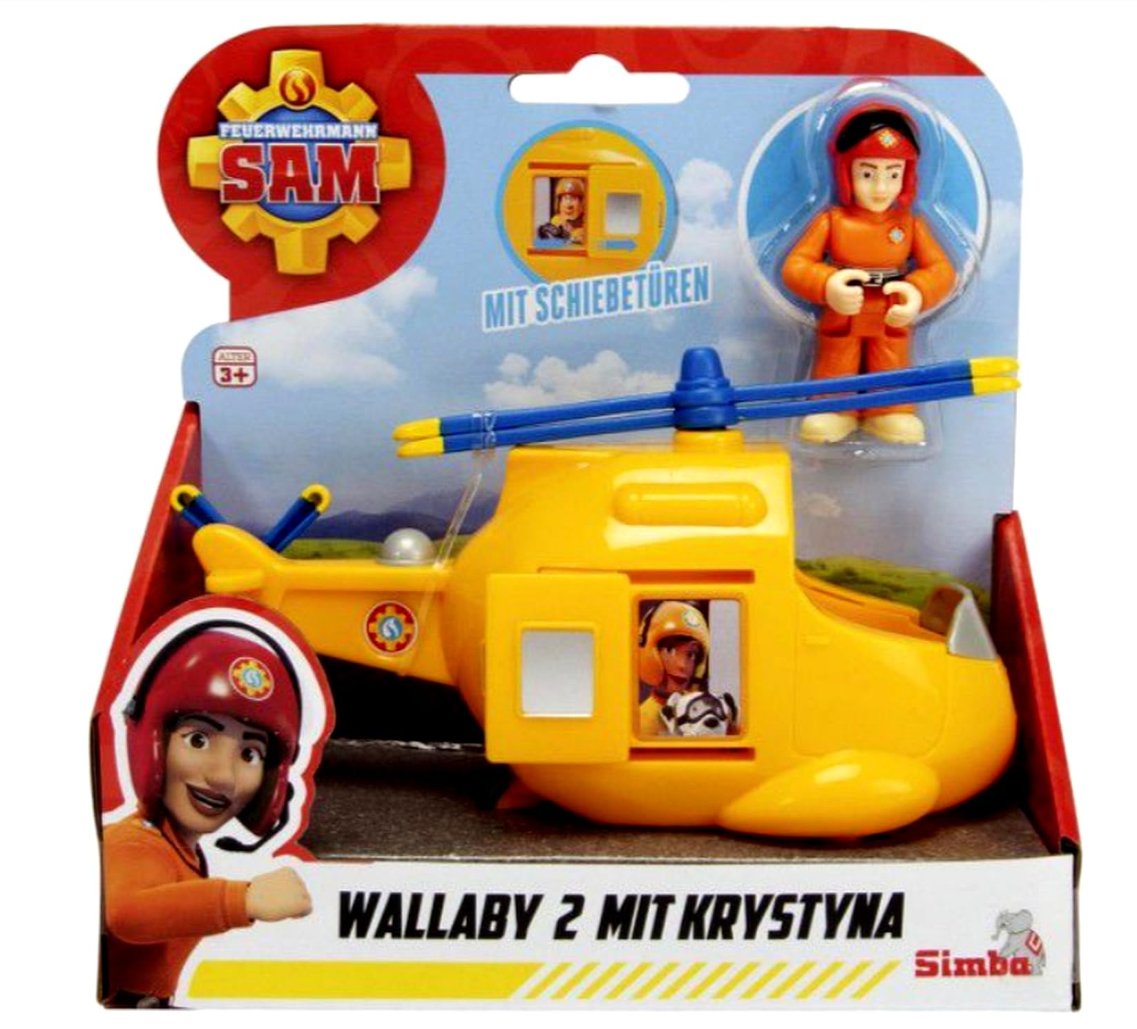Simba FIREMAN SAM JUNIOR WALLABY 2 with Krystina figure