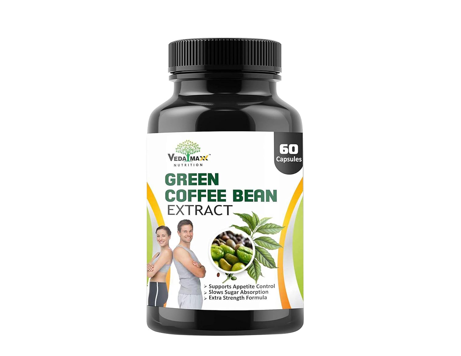 VEDA MAXX Green Coffee Beans Extract 800 mg (60 Pure Veg Capsules), 100