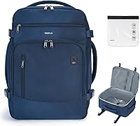 Vista 10 de ECOHUB Mochila de Viaje Mochila de Equipaje de Mano, Negro-3, Mochilas de viaje