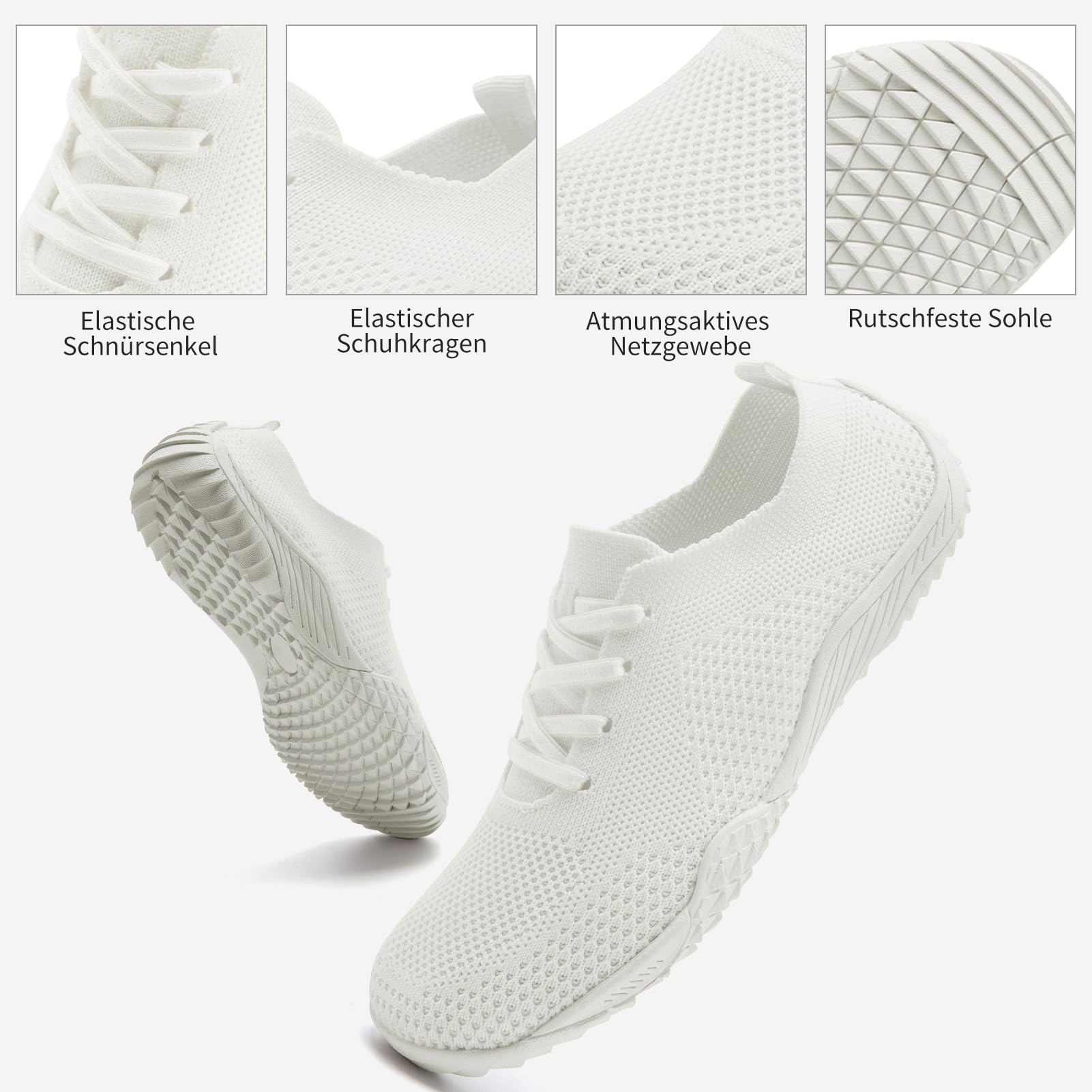 RJYWGS Scarpe Donna Barefoot Trekking Fitness Trail Running Sportive Tennis Sneakers Ginnastica Comode Basse Shoes