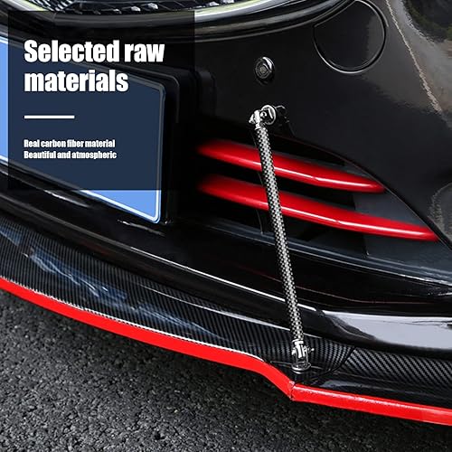 Miniatura 3 de Yonput Paquete de 2 varillas de soporte para divisor delantero, 7.87 pulgadas, difusor de divisor de borde de parachoques delantero, decoración de