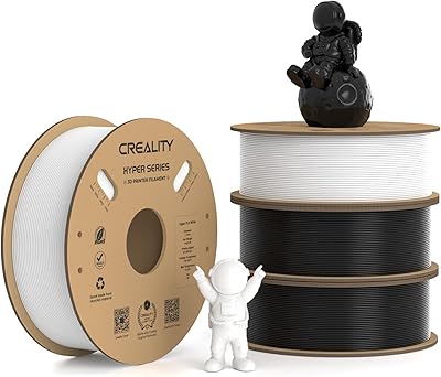 21 – Creality Hyper PLA Filament 1.75mm, 30-600mm/s High Speed 3D Printer Filament, Dimensional Accuracy +/-0.02mm, Fit Most FDM 3D Printers, 4 P…