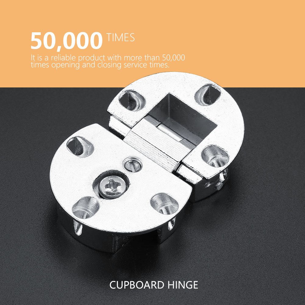 56x37x13mm 2 Pcs Zinc Alloy Flap Hinges 90 Degree Circular Hinge Home Furniture Hardware for Kitchen Bedroom Door Folding Table Cupboard Cabinet - Image 3