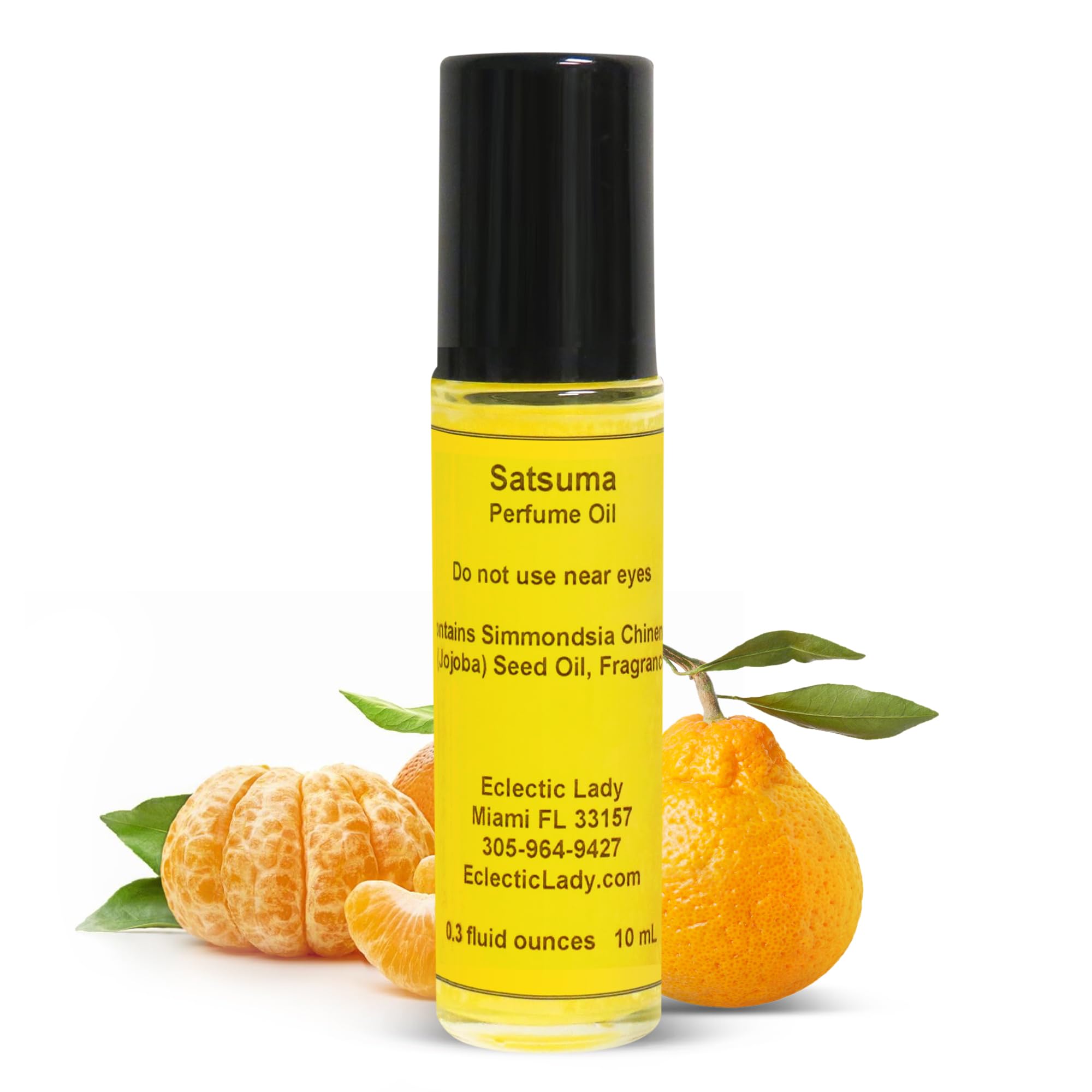 Eclectic Lady Satsuma Perfume Oil, 0.3 Oz Portable Roll-On Fragrance with Long-Lasting Scent, Delightful Essential Oils and Jojoba Oil For Daily Use