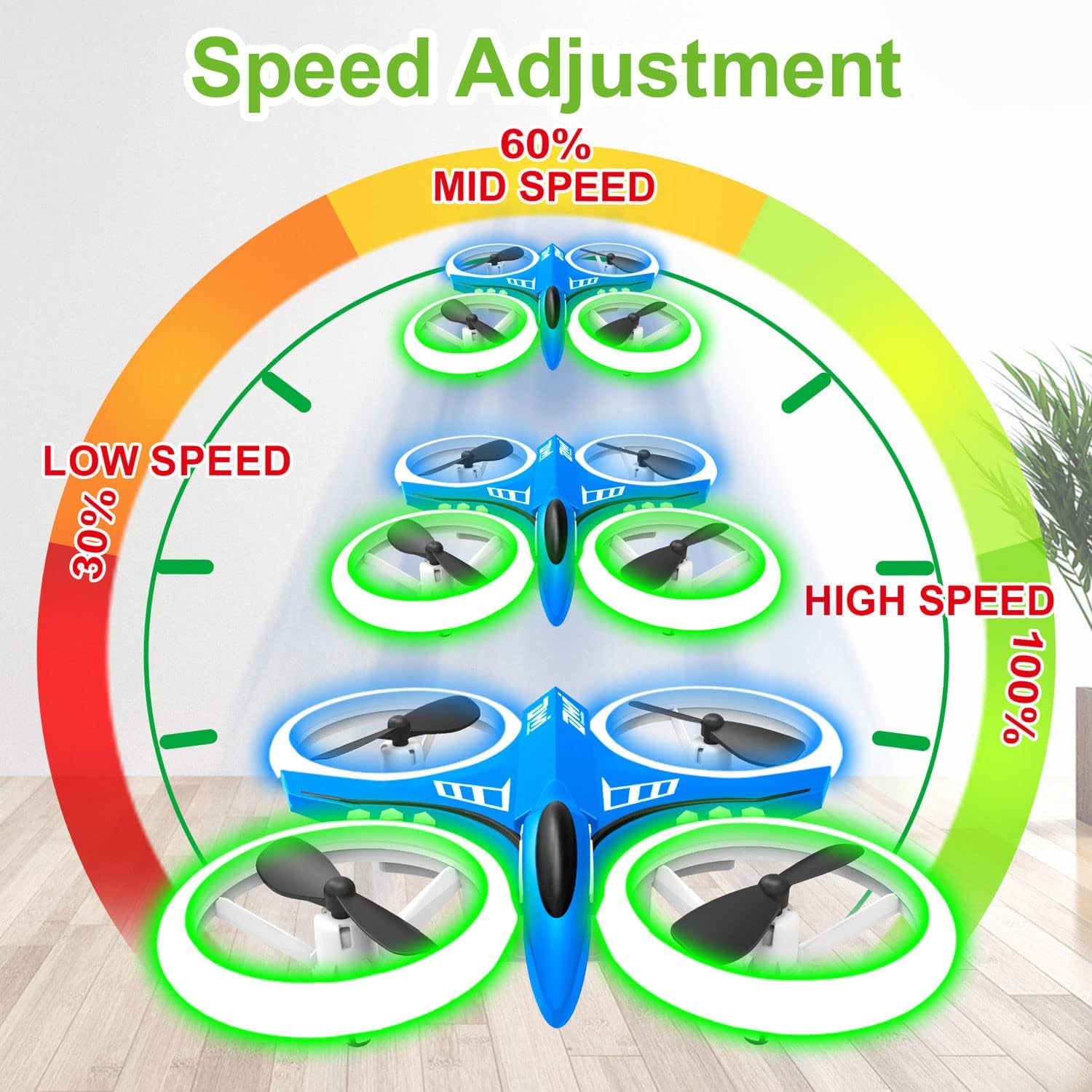 Dwi dowellin inch mini drone for kids led night lights one key take off  landing flips rc remote control small flying toys drones for beginners