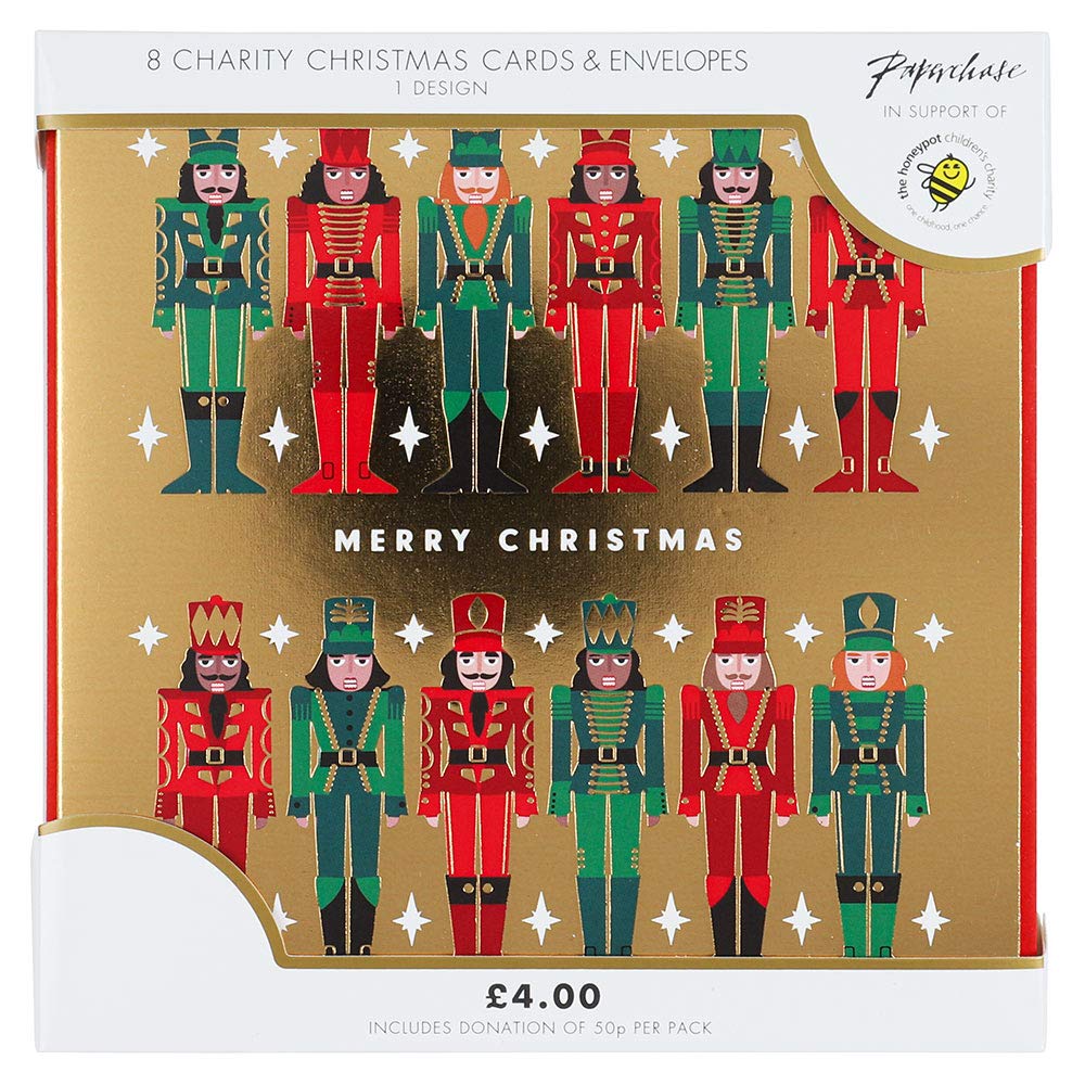 Paperchase Gold Nutcracker Charity Christmas Cards – Pack of 8