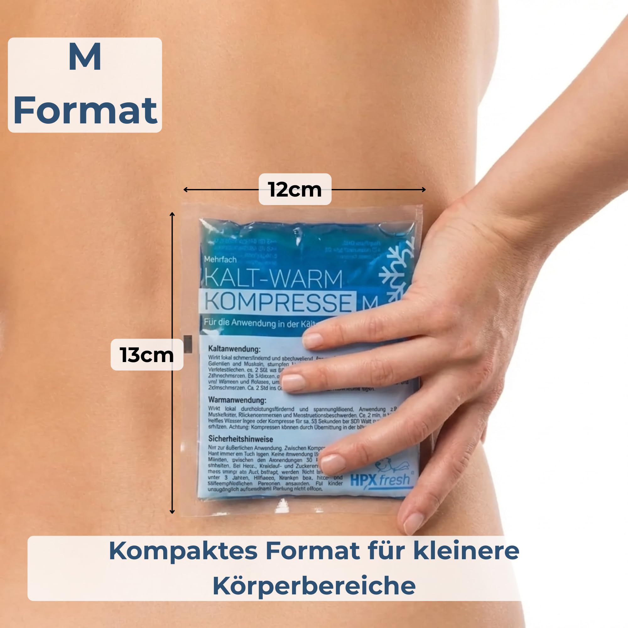 Kalt Warm Kompressen | 50er Set | 13x14 cm | Kühlpacks für Prellungen, Insektenstiche und andere Schmerzen | wiederverwendbare Gel-Kühlkissen 50er Set Kompresse)