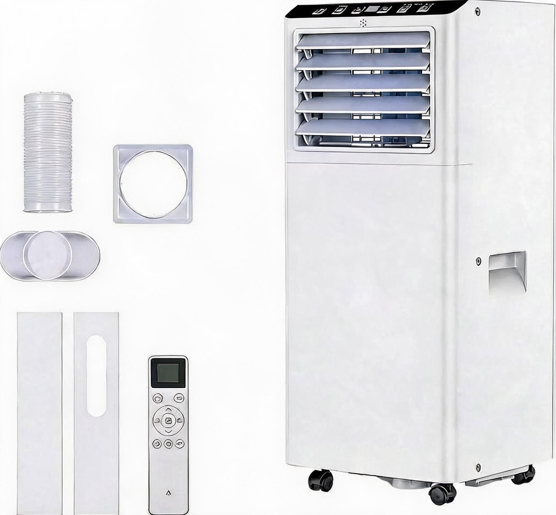 7000 BTU Small Portable Air Conditioner, Indoor Air Conditioner for Rooms Up to 300 Sq ft, 3-in-1 Cooling Fan Dehumidifier, Smart Follow Me, 48dB, R290, Indoor Air Conditioner [Energy Class A]