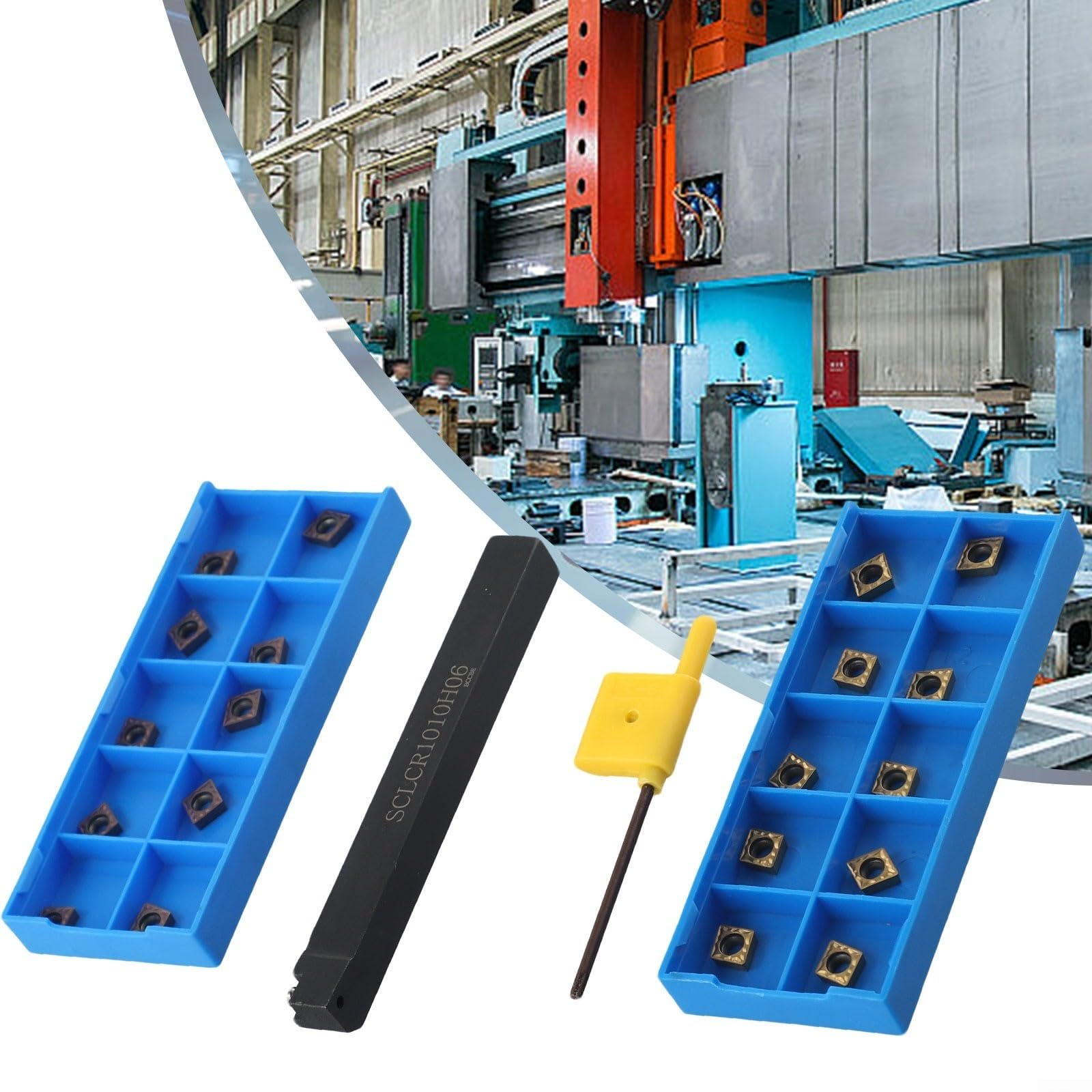 Tenedor de torneado del sistema SCLCR1010H06 de la herramienta del torno del CNC con 20 partes movibles del carburo CCMT060204 para el mecanizado externo