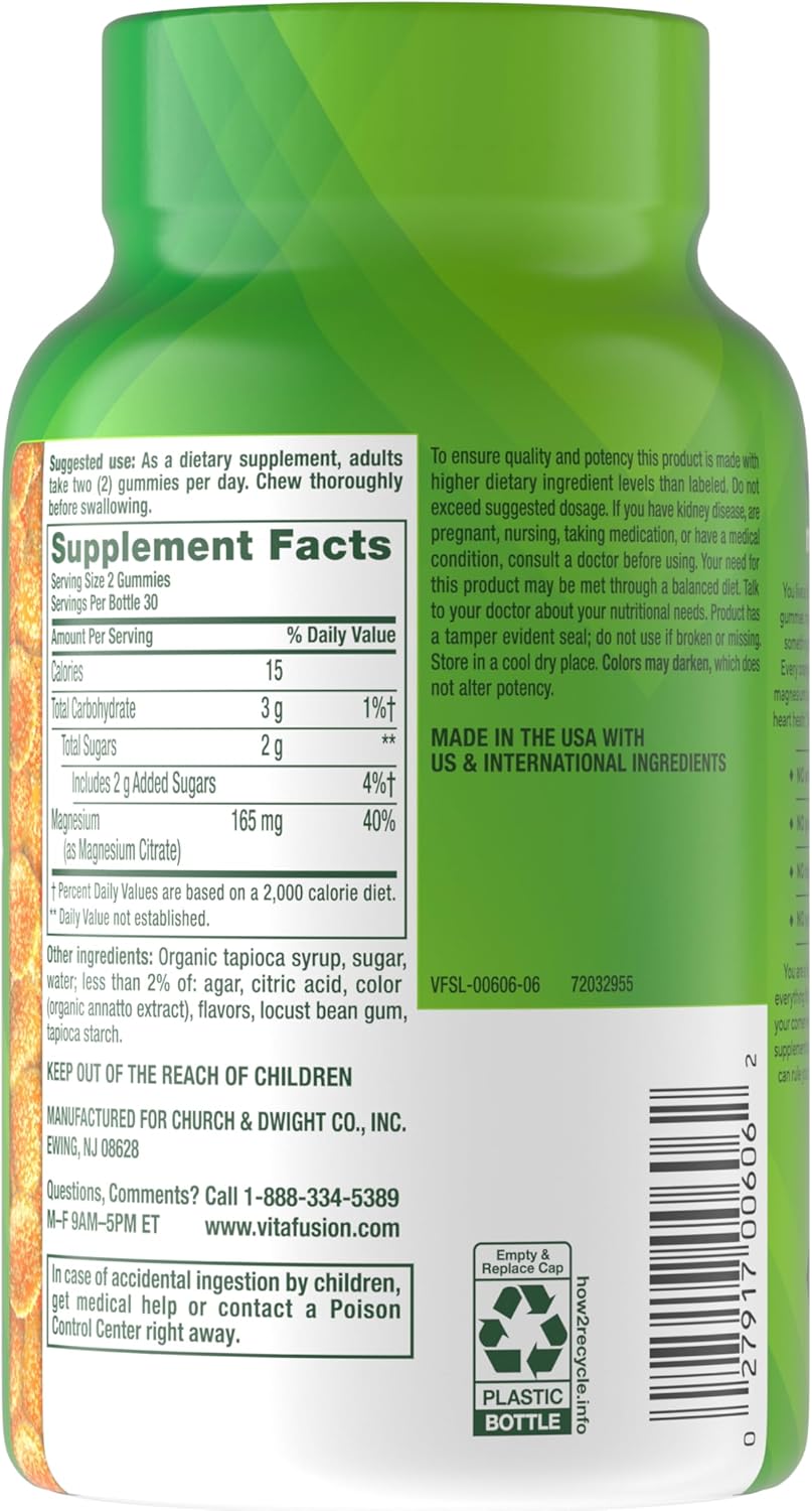 vitafusion Magnesium Gummy Supplement, Bring calm to your vitamin routine, Tropical Citrus Flavor, 60 Gummies - Image 10