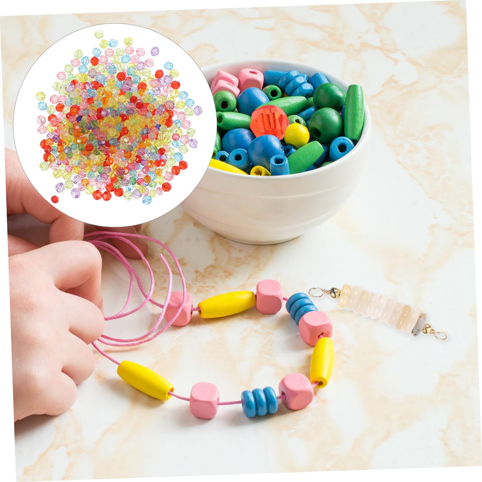Artibetter 4 Sätze Armband Perlen Masse Herstellung Schmuck Abstandsperlen Basteln Farbige Kleine Perlen Zarte Kleine Perlen Für Handgefertigte Perle Diy Liefert Acryl 600 Stück * 4