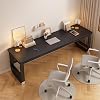 FORRTY Computer Desk, Gaming Desk, Width 39.4 - 78.7 inches 100 - 200 cm, Simple Design Learning Desk, Twin Desk, Dresser, Thickened U-Shaped Steel Legs & Cross-beam Reinforced Structure, Rounded