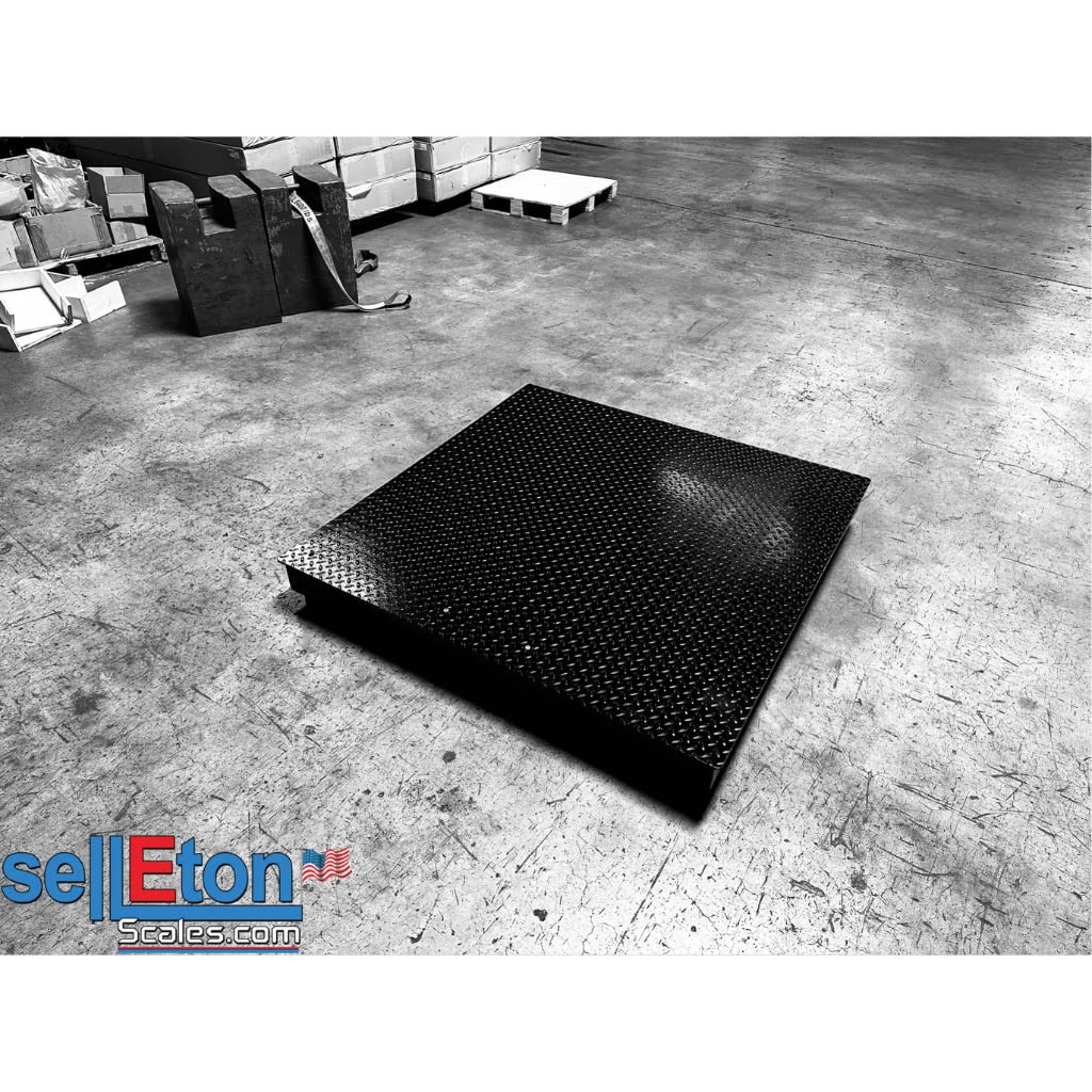 SellEton SL-700-5x5-20k SellEton 60" x 60" Industrial Floor Scale with Stainless Steel Indicator | 20,000 lbs x 1 lb