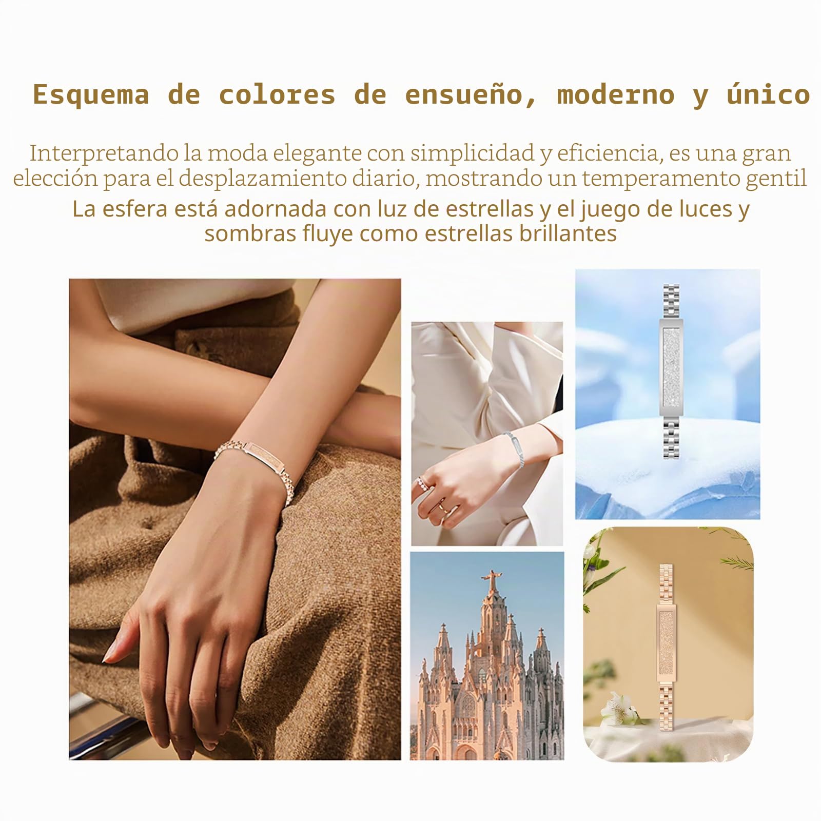 Pulsera inteligente para mujer, monitor de actividad y frecuencia cardíaca, sueño, modos deportivos, oxígeno en sangre, IP68, impermeable