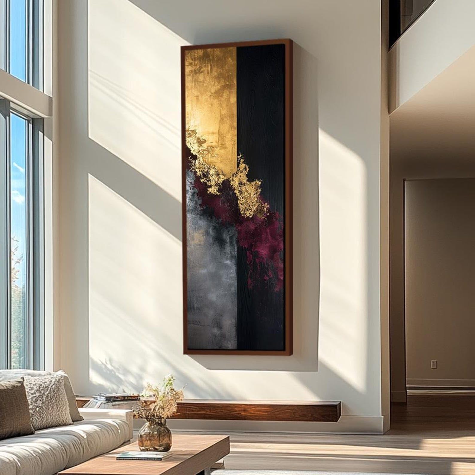 XBTYKPB Long Narrow Canvas Wall Art, Tall Narrow Wall Art, Long Vertical Wall Art, Large vertical Painting Print Home Wall Decor(60x180cm/Frameless)