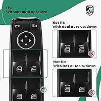 Vista 3 de YHTAUTO Interruptor de ventana principal eléctrico de repuesto para Mercedes-Benz C230 C250 C300 C350 C63 E350 E550 E63 AMG 2009-2012, 3 pines, sin