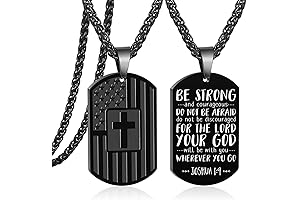 Dog Tag Cross Necklace: The Celestial Shield for Men
