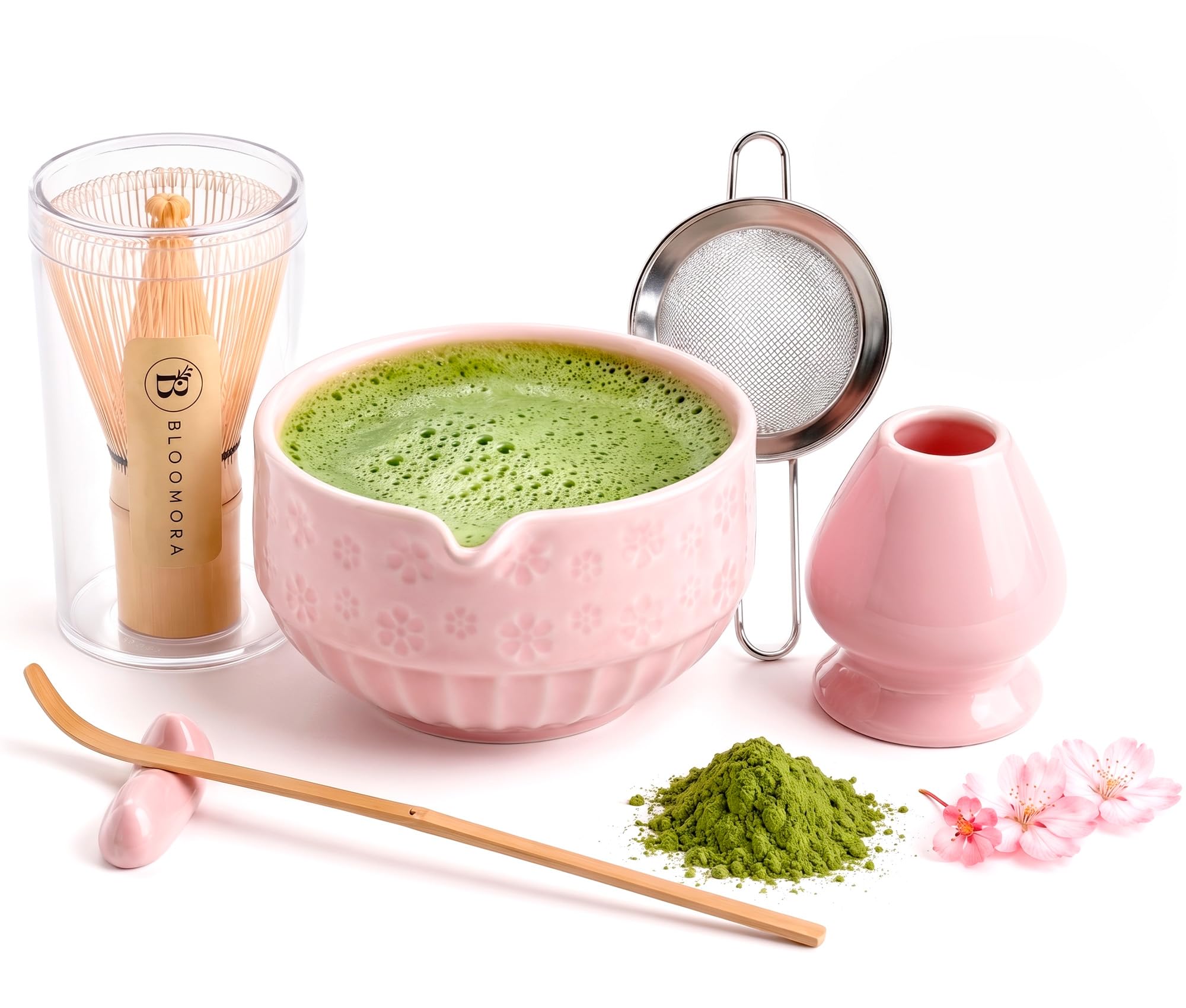 Amazon.com: Matcha Whisk Set, Ceramic & Pink Matcha Set with Bowl