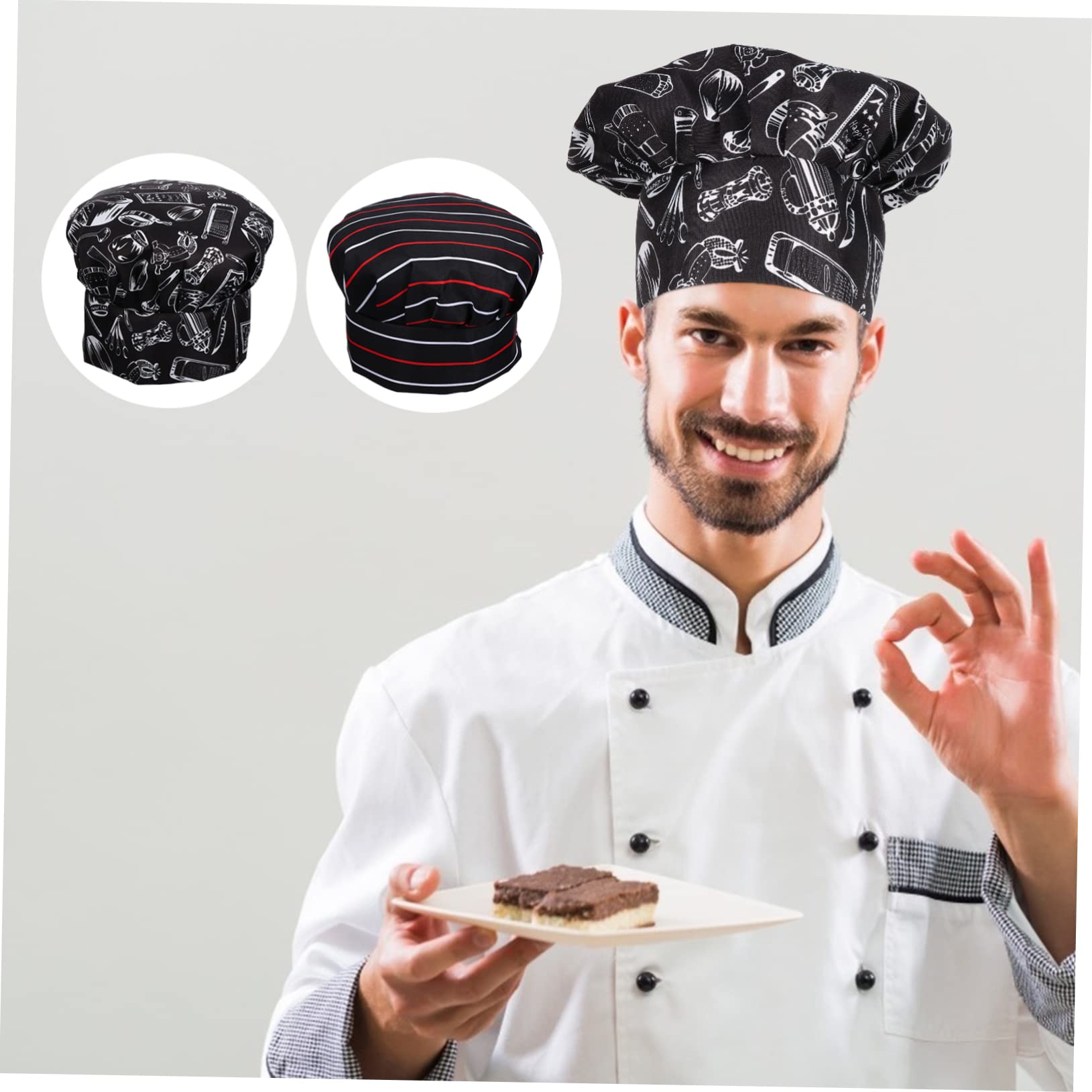 FOMIYES Gorro De Chef para Cocina Y Sombrero De Trabajo Unisex con Transpirable Circunferencia