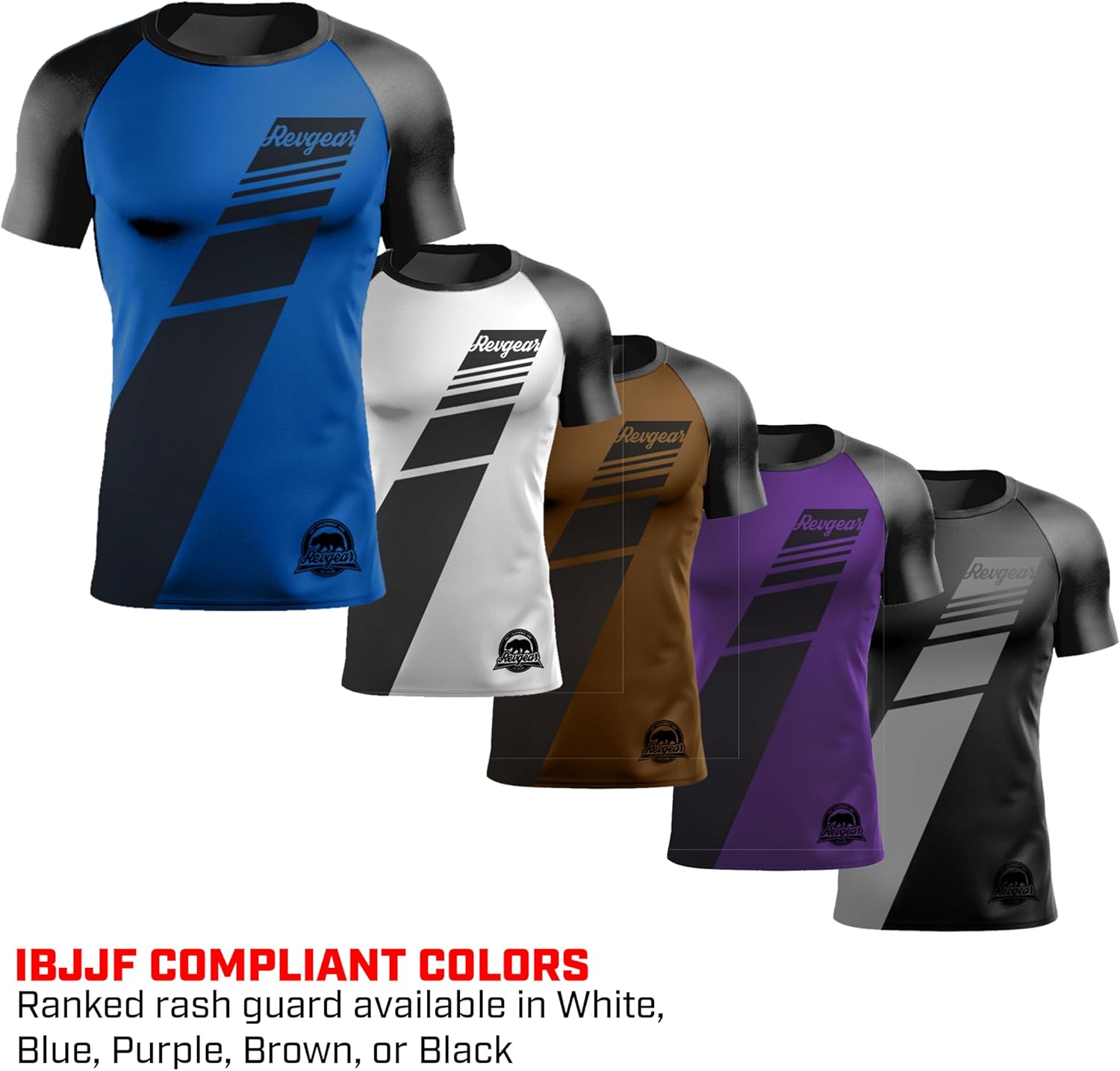 Revgear Short Sleeve BJJ Rash Guard – IBJJF Legal No-Gi Competition Gear, Perfect for Jiu Jitsu, MMA and Martial Arts