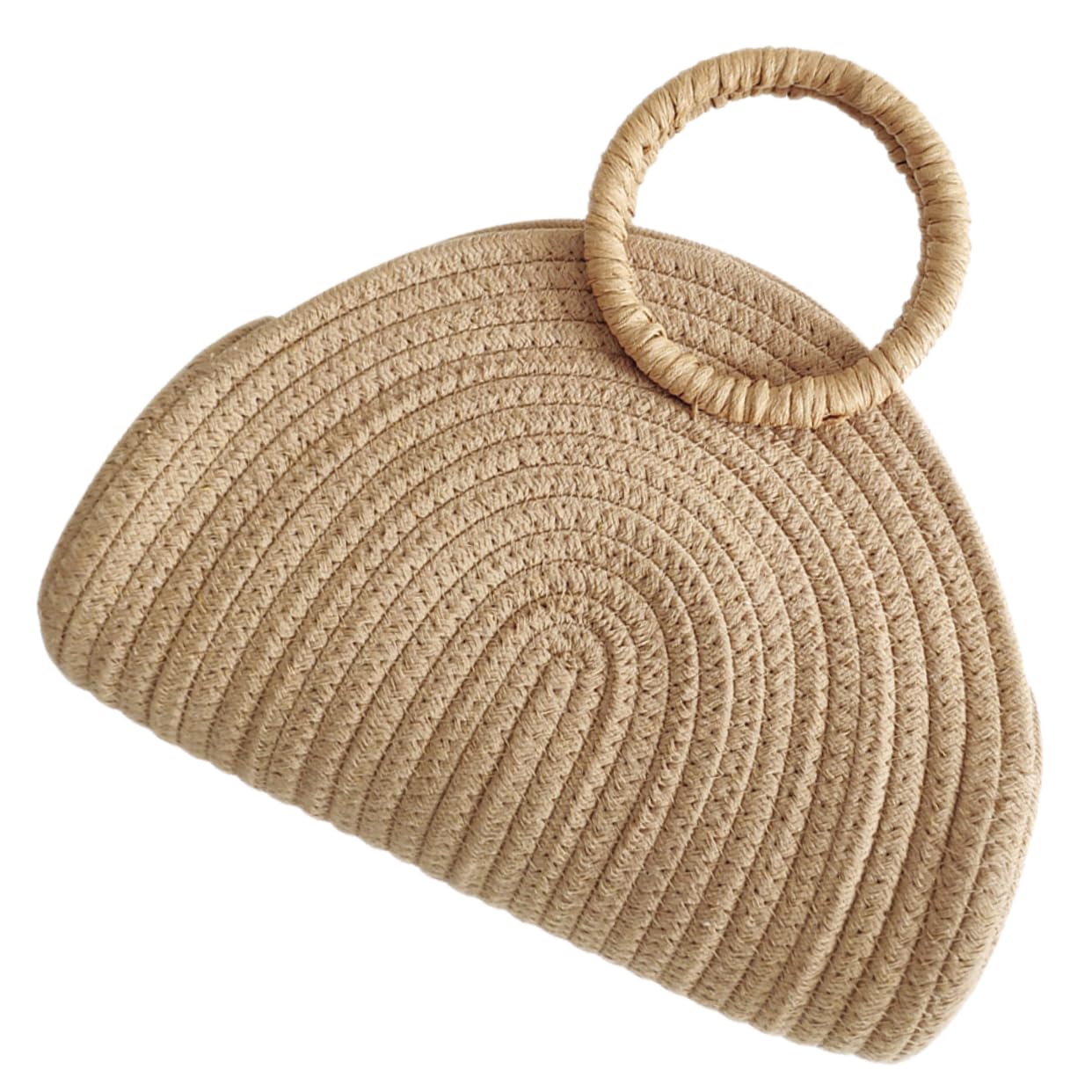 VANZACK Borsa e Design Delicato Intrecciata Grande Capacità in Corda di Cotone Struttura Rustica e Spiaggia