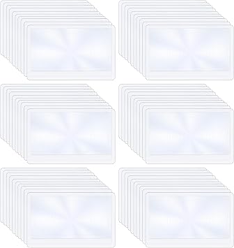 Thin Fresnel Lens 100 Piece Plastic Magnifying Sheet Card