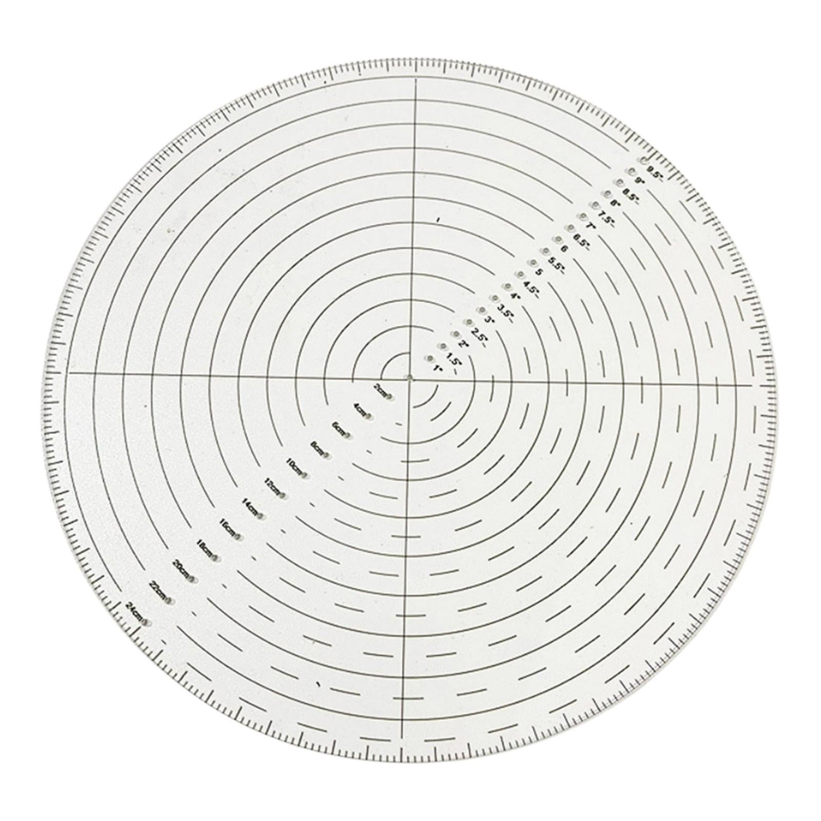 AMSLSIU Clear Round Pattern Quilting Template Supportive Tool Achieving Accurate Measurements In Every Project Draw Circle Template Center Sewing Gaugenteauge