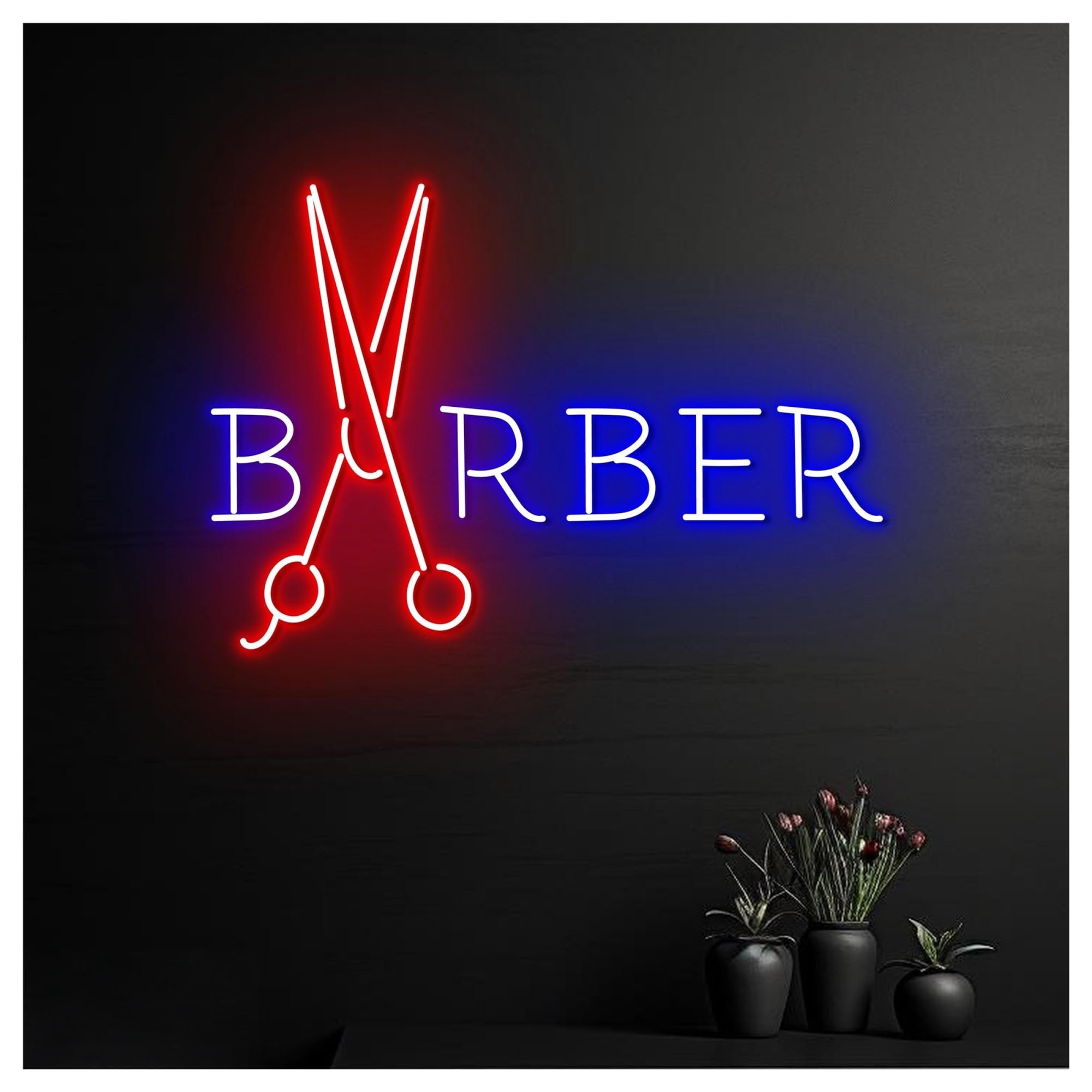 Bunte Buchstaben Lichter Barber Neon Zeichen Shop Decor Friseursalon - Licht Herren Friseur Schaufenster Display Geschäftseingang 50cm